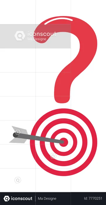 Target with objective questions  Illustration