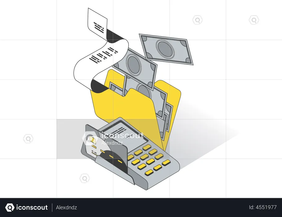 Factura de gastos de tarjeta  Ilustración