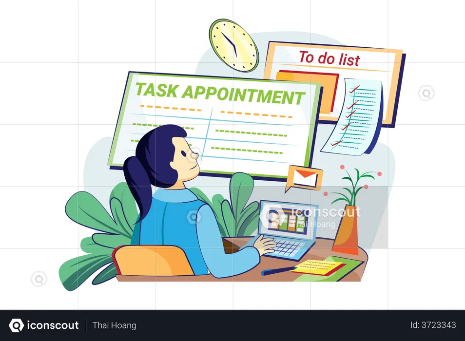 Task appointment management  Illustration