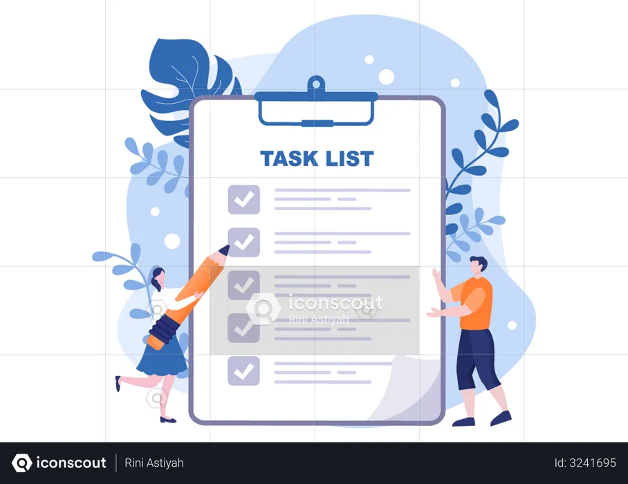 Task list Clipboard  Illustration