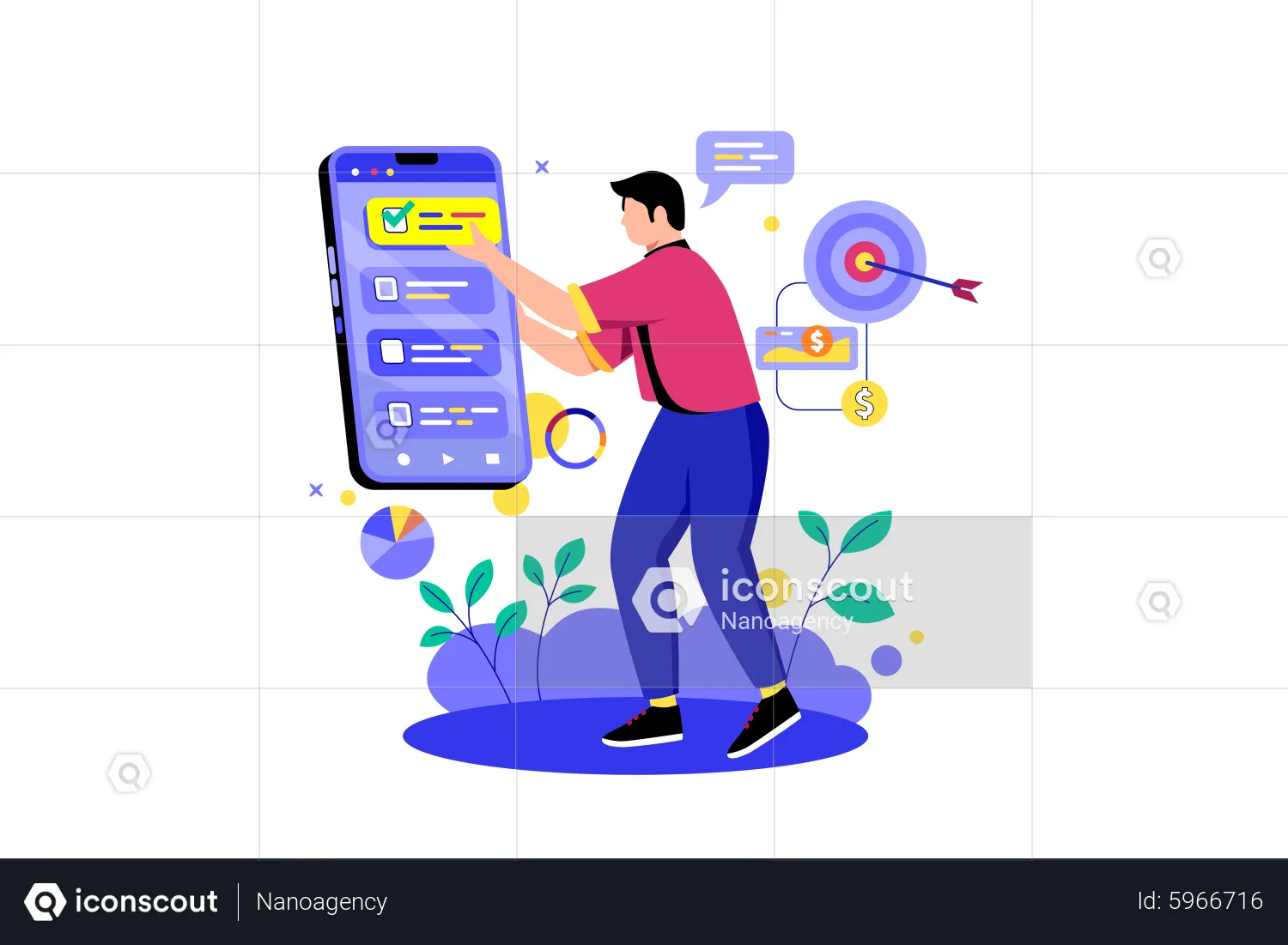 Best Premium Task List Sorting Illustration download in PNG & Vector format