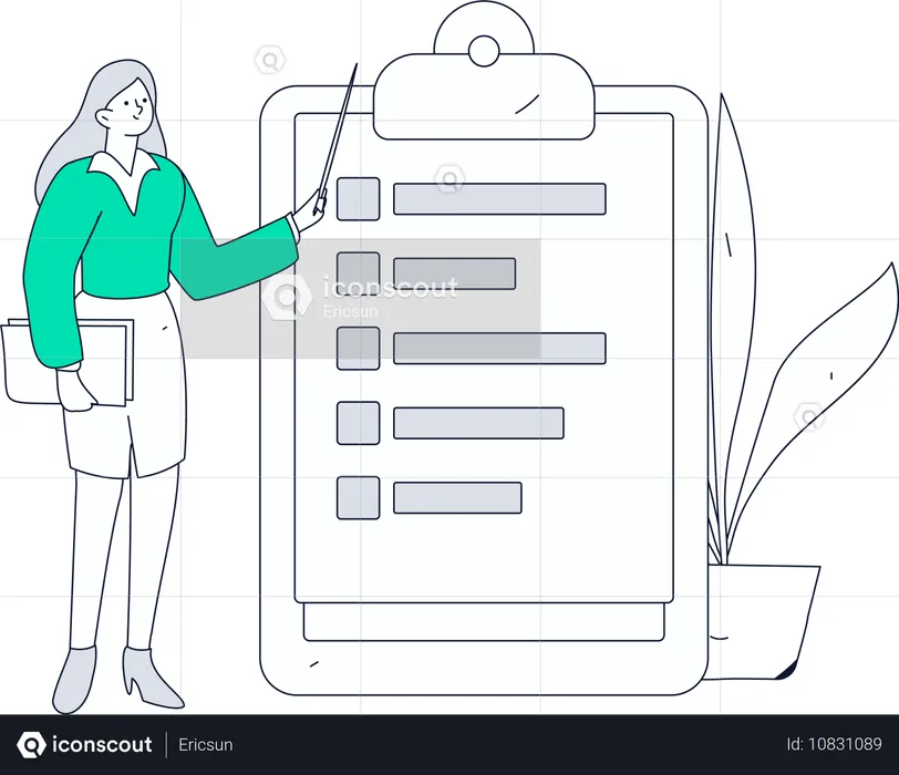 Task scheduling for businesswoman  Illustration