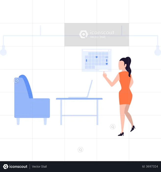 Task scheduling from home  Illustration