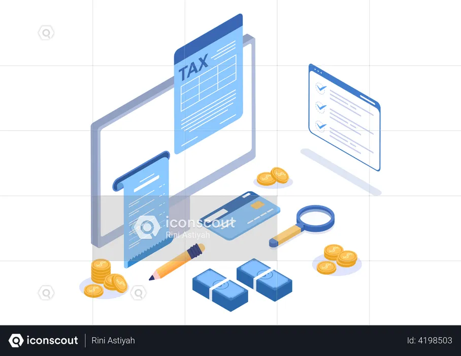 Tax form  Illustration