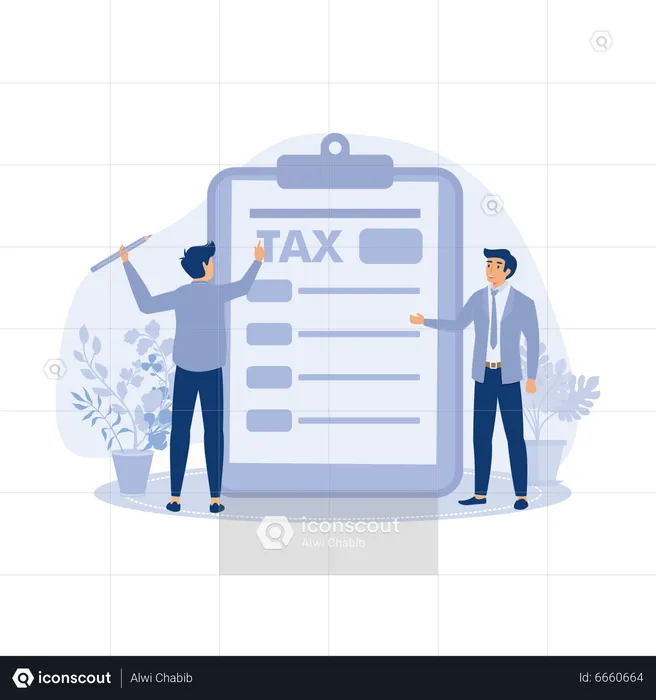 Tax return deadline  Illustration