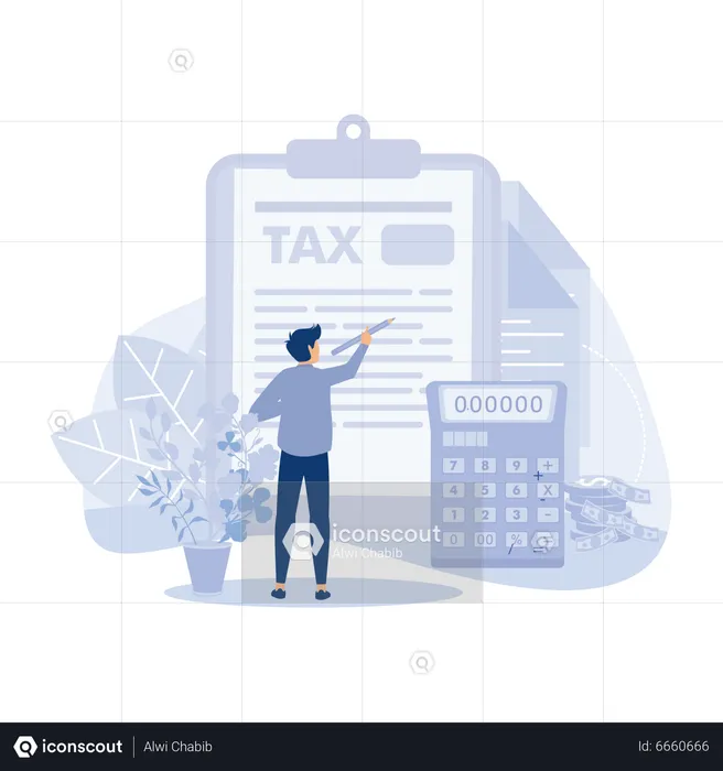 Tax returning  Illustration