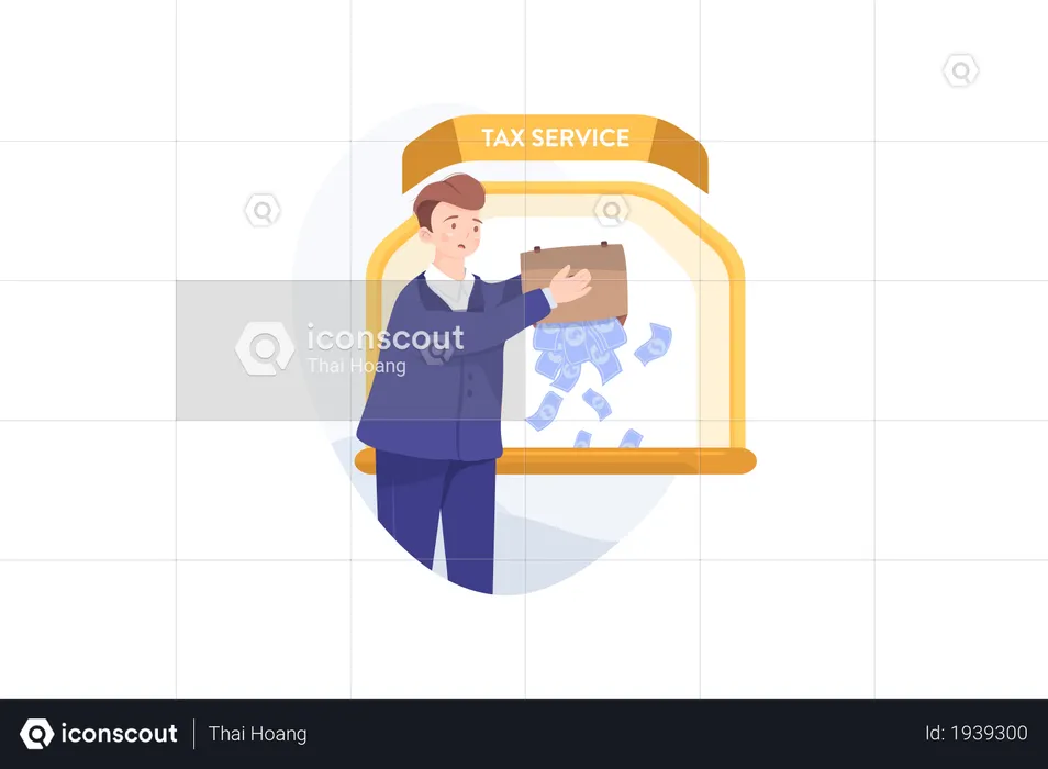 Tax service and tax payment  Illustration