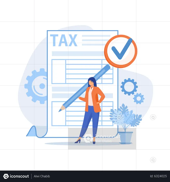 Taxes calculation  Illustration