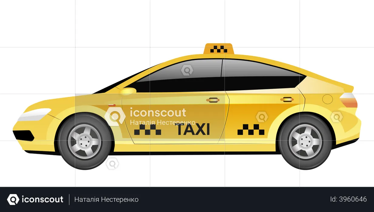 Taxiwagen  Illustration