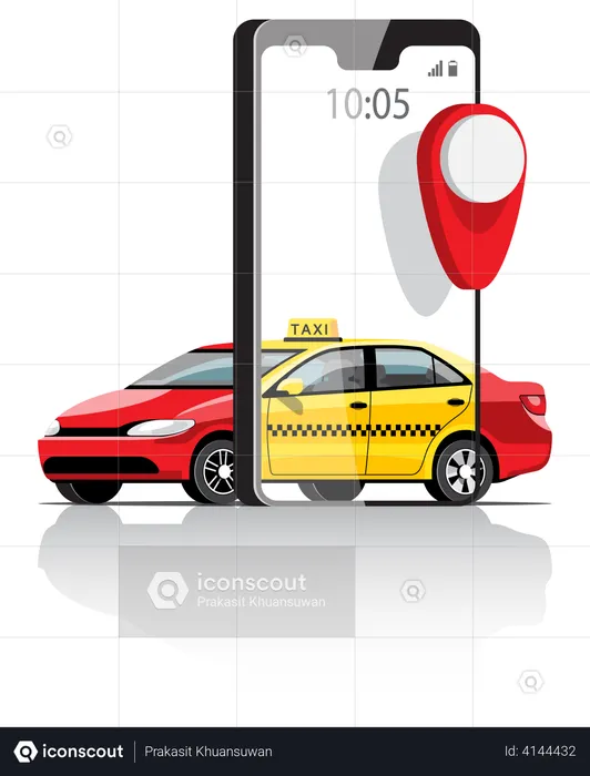Taxi Booking app  Illustration