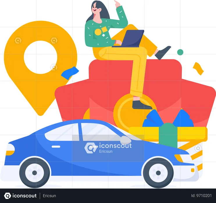Taxi booking discount  Illustration