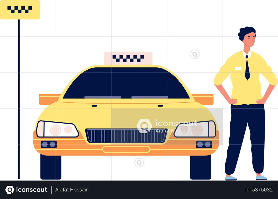 Taxi driver  Illustration