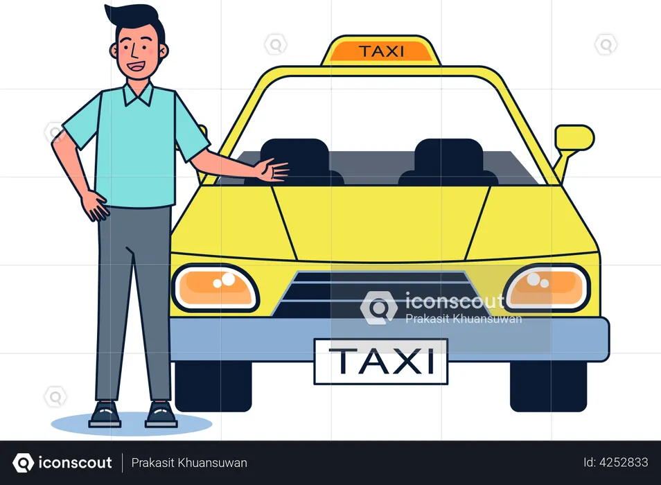 Taxi service  Illustration