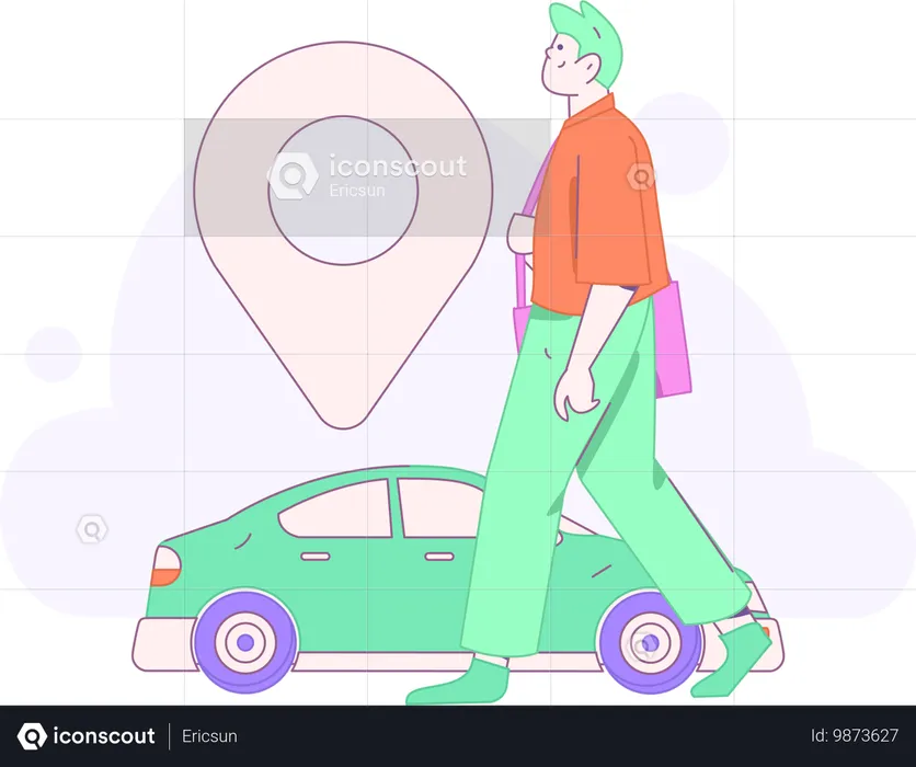 Taxi Service  Illustration