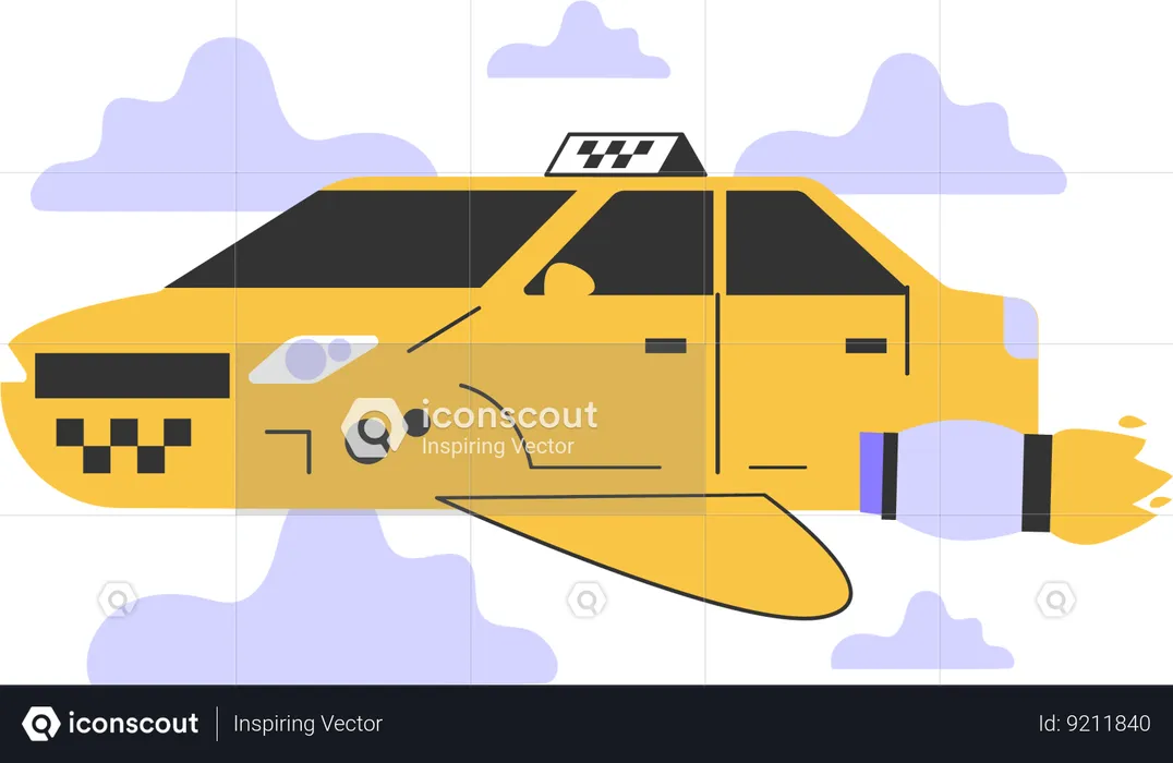 Taxi volant  Illustration