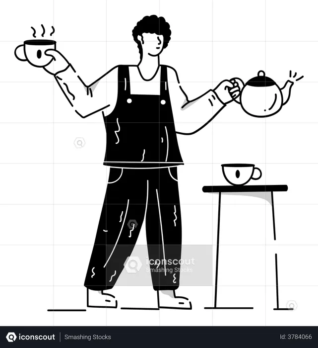 Tea Making  Illustration