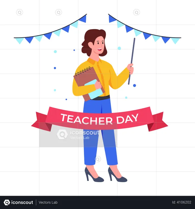 Teacher Day Celebration  Illustration