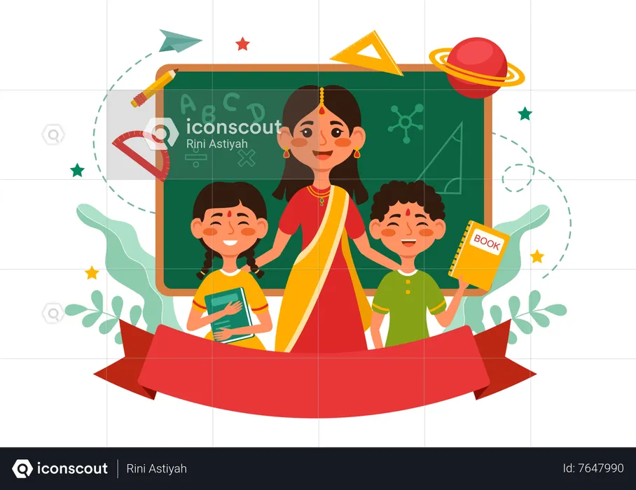 Teacher Day in India  Illustration