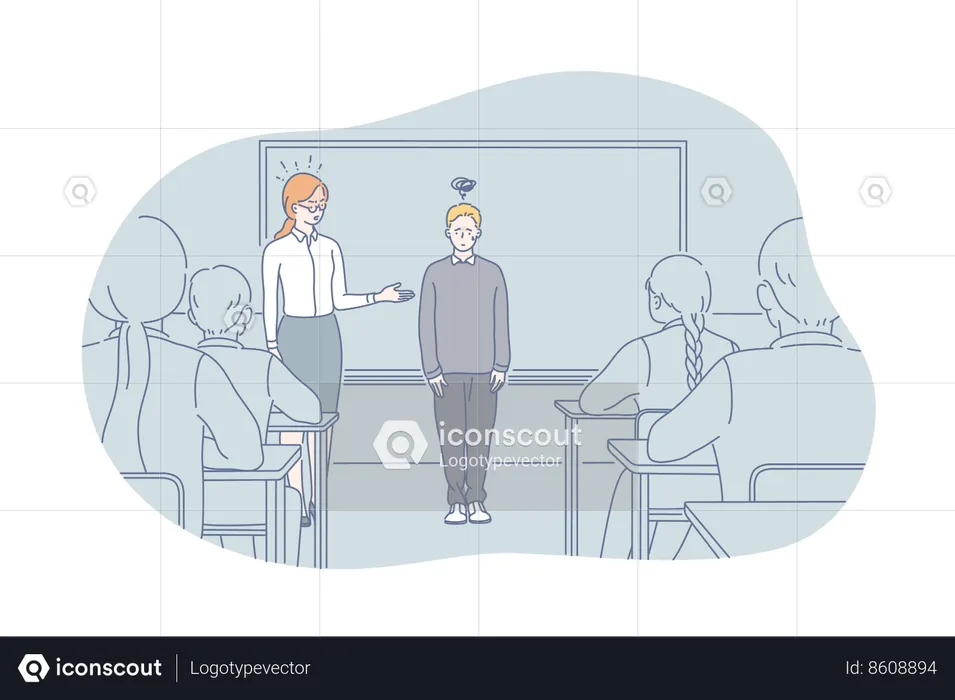 Teacher insults student in front of whole class  Illustration