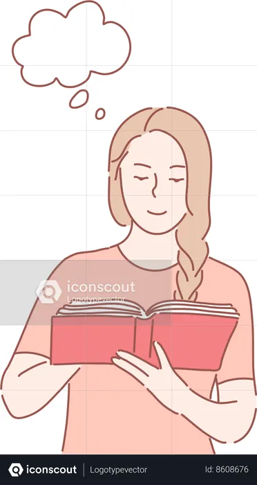 Teacher is reading chapter  Illustration