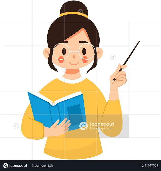 Teacher Teaching students  Illustration