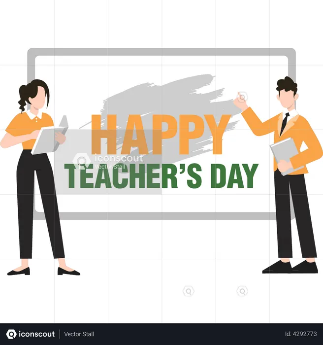 Teachers are giving their lectures  Illustration