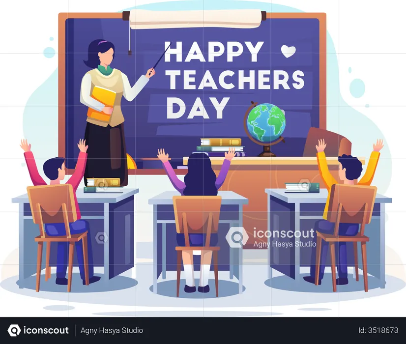 Teacher's Day Celebration  Illustration