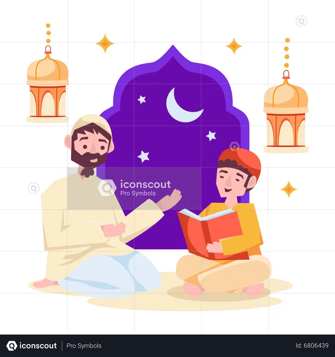 Teaching Quran  Illustration