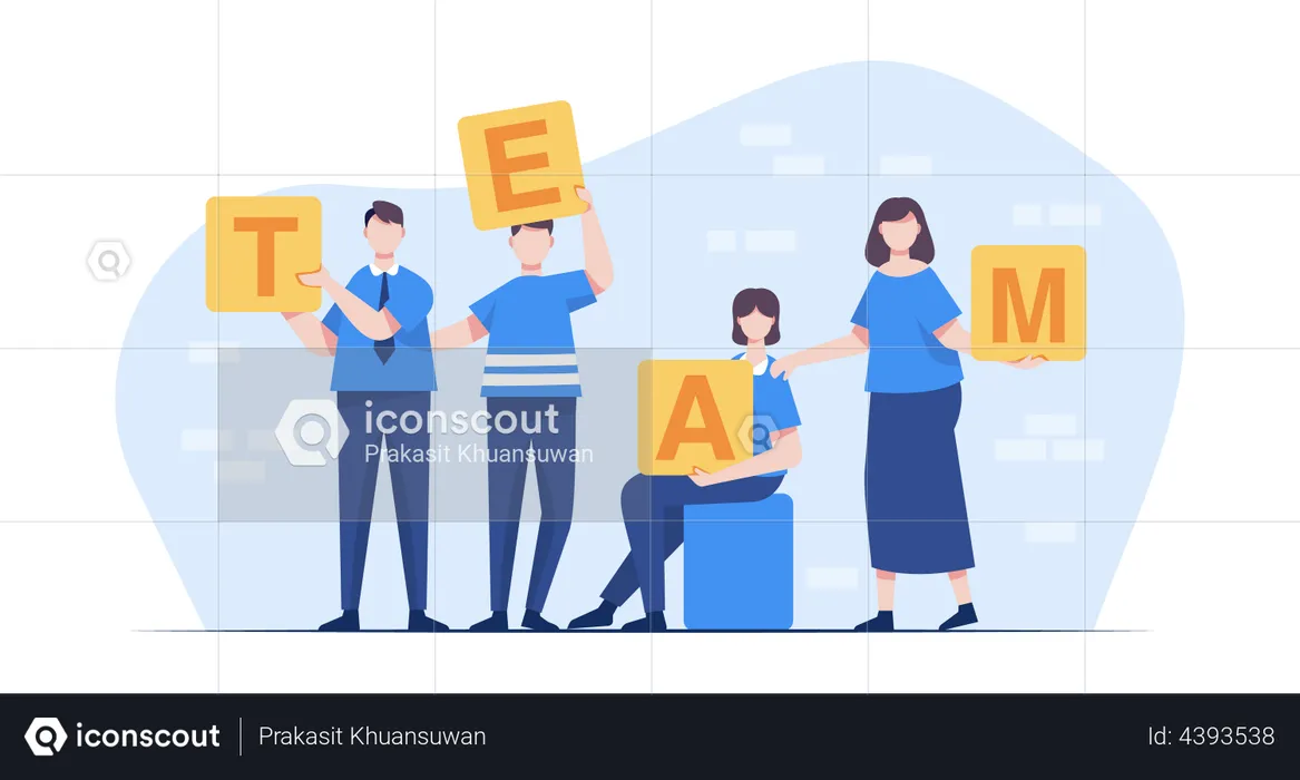 Team collaboration  Illustration