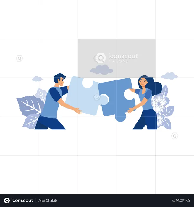 Best Team Collaboration Illustration download in PNG & Vector format