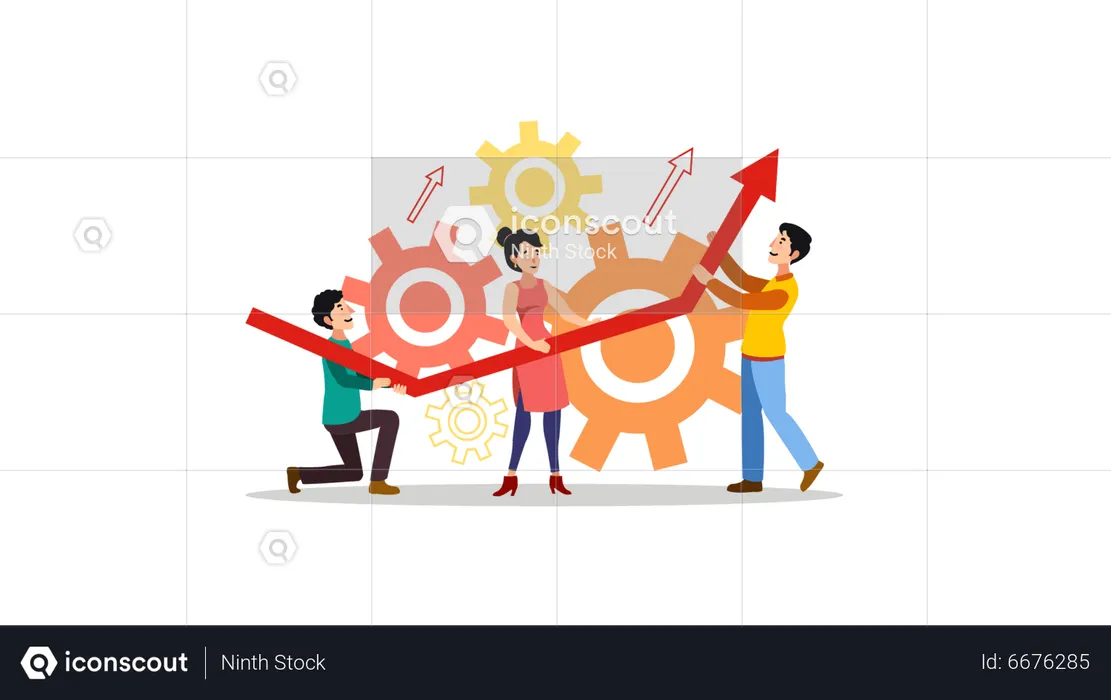 Best Team Collaboration Illustration download in PNG & Vector format