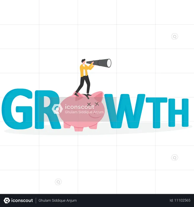 Team collaboration to grow business success  Illustration