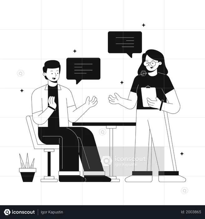 Team discussion  Illustration