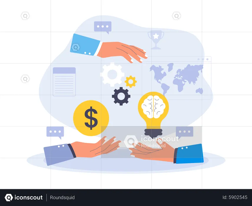 Team für Finanzmanagement  Illustration