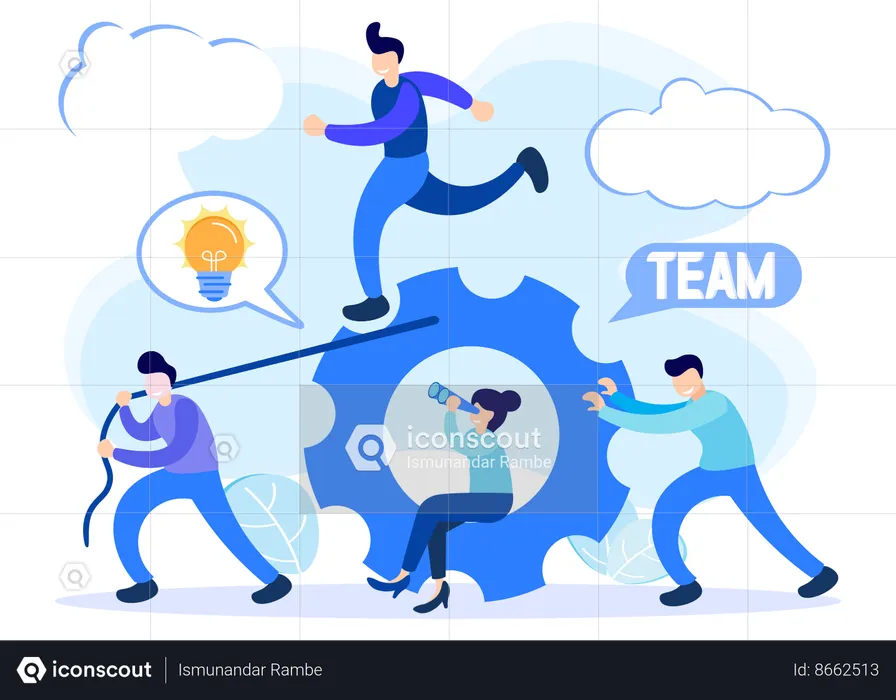 Team Management  Illustration