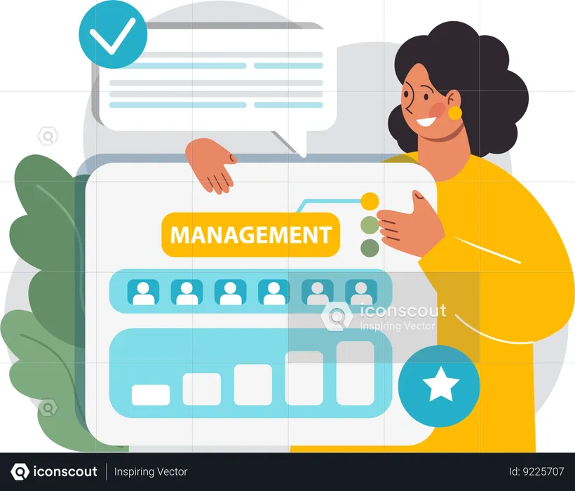 Team management  Illustration