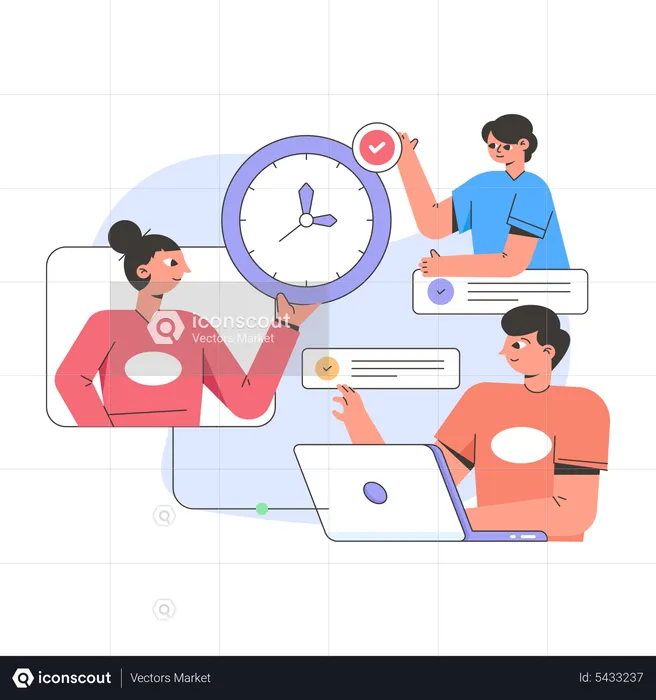 Team Meeting  Illustration