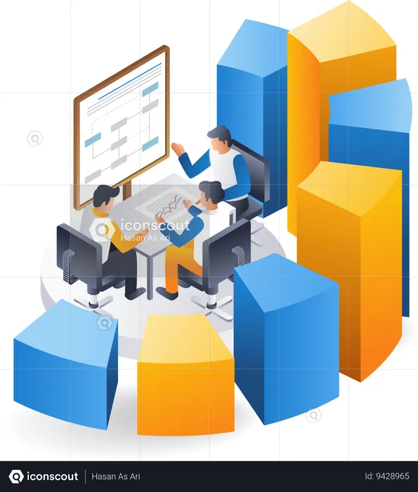 Team meeting business development  Illustration