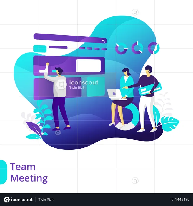 Team Meeting  Illustration