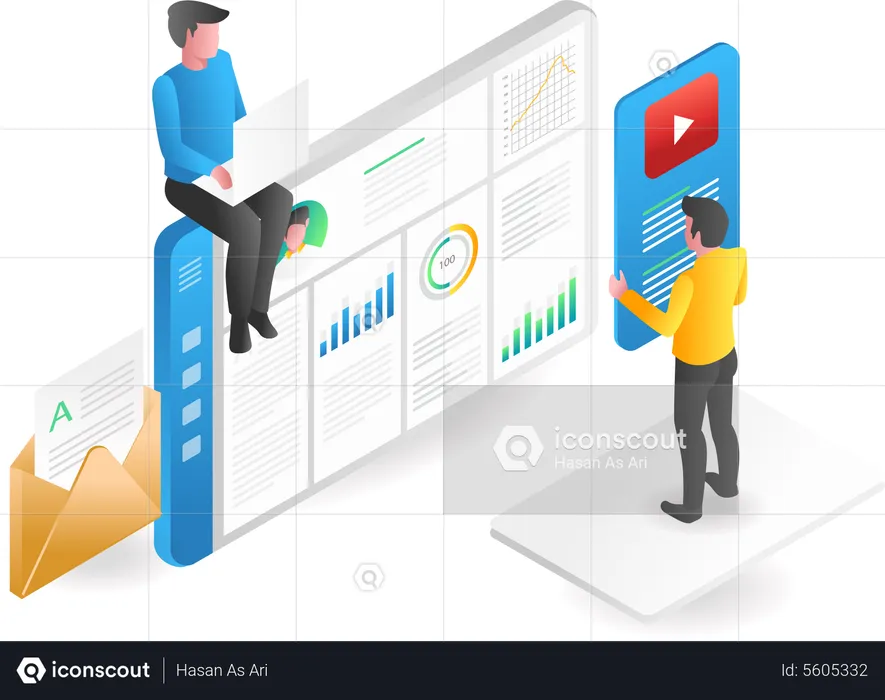 Datenanalyse zur Teamüberwachung  Illustration