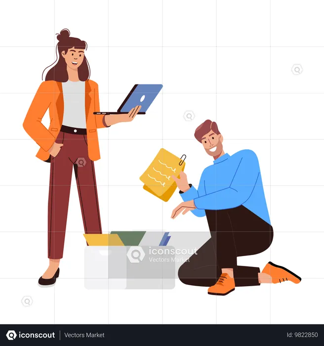 Team working together  Illustration