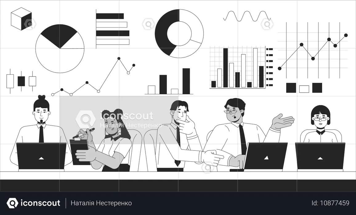 Teamwork-Datenanalyse  Illustration