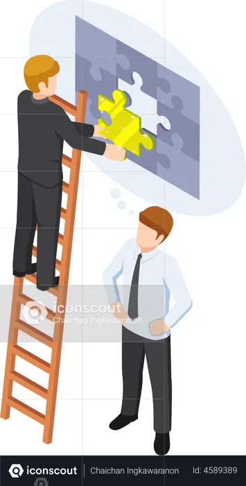 Teamwork and business solution  Illustration
