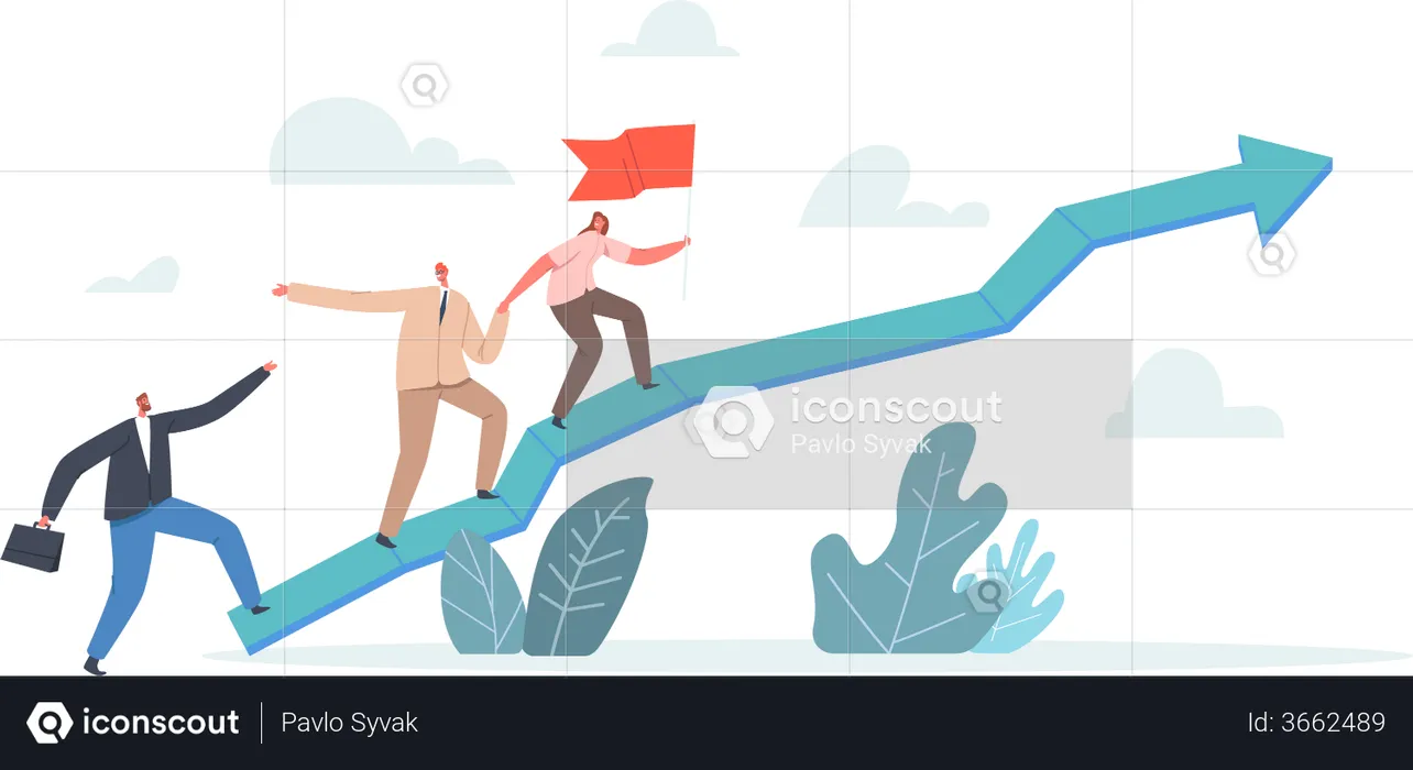 Teamwork and Leadership  Illustration