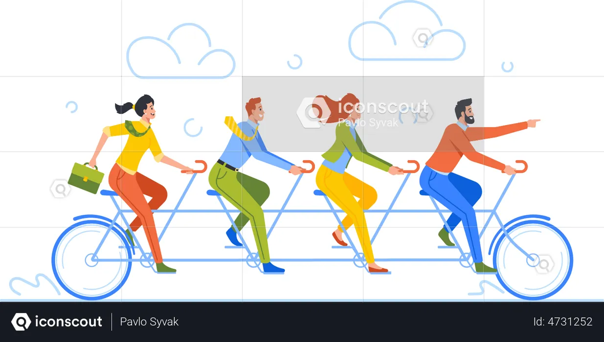 Teamwork Cooperation  Illustration