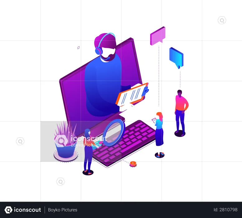 Technische Unterstützung  Illustration