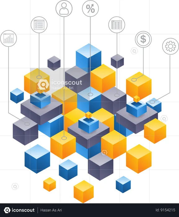 Technologie Blockchain  Illustration