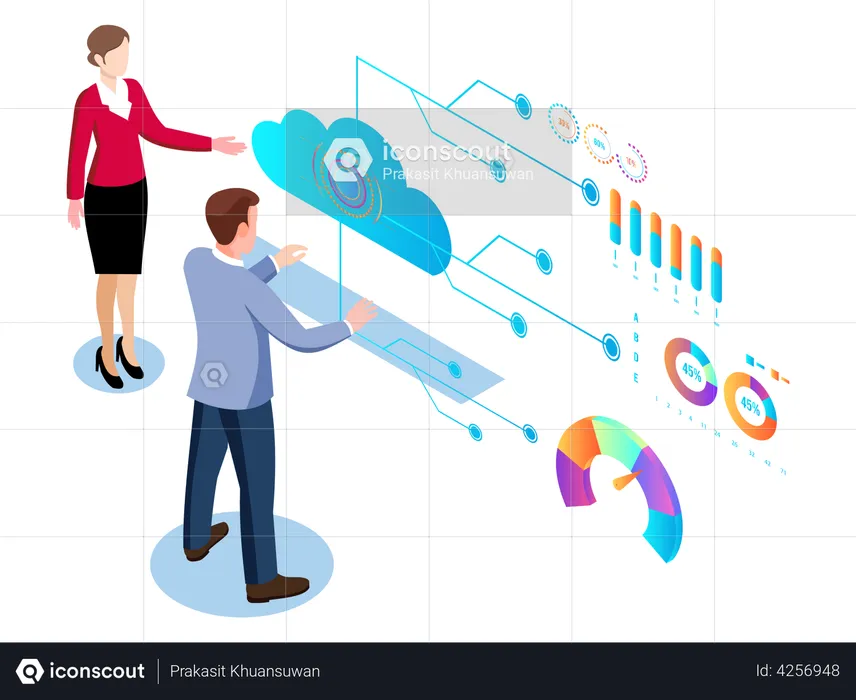 Technologie informatique en nuage  Illustration