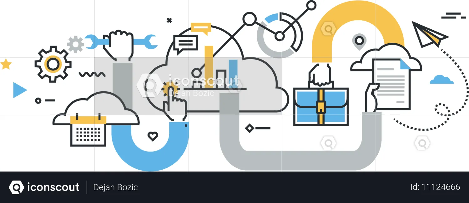 Technologie informatique en nuage  Illustration