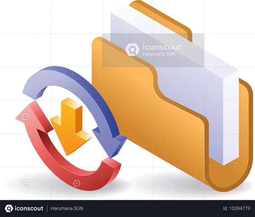 Processus de transfert de données du dossier de fichiers de données technologiques  Illustration